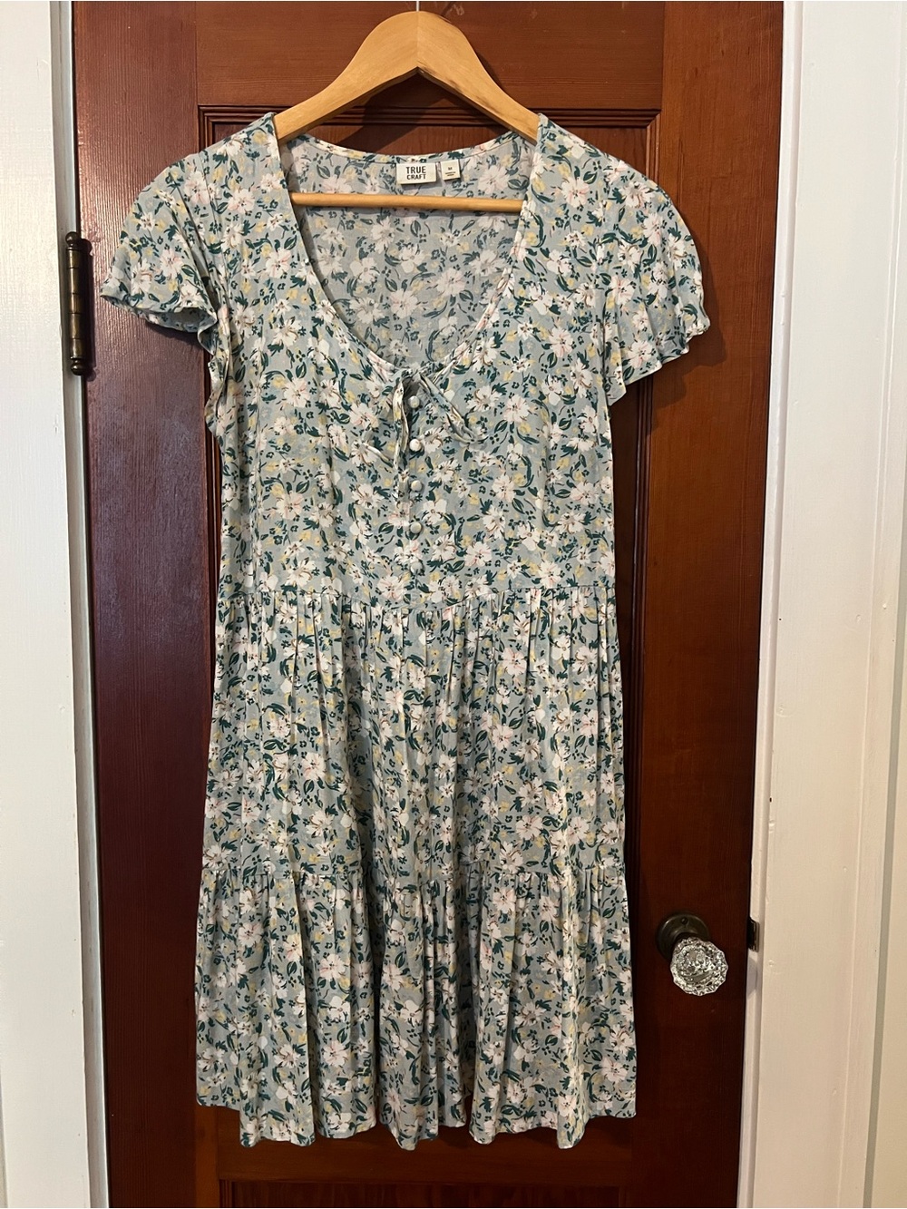 ⭐️Clearance True Craft Floral Tiered Babydoll Dress Cottagecore Boho Mini Dress - Picture 2 of 7